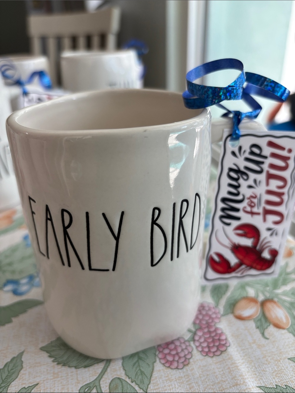 Rae Dunn White "EARLY BIRD" Ceramic Mug